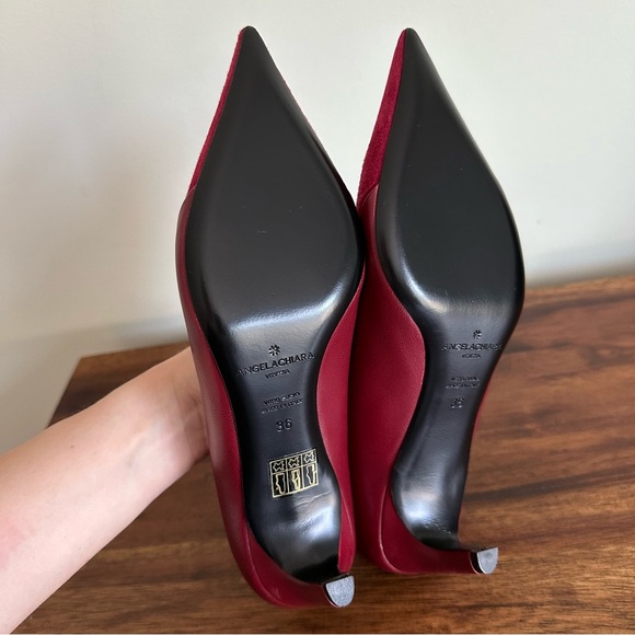 NWOT. AngelaChiara Venezia Women's Pink Suede Heels. Size 6 - Picture 6 of 11